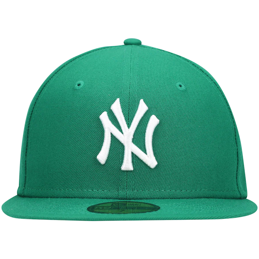 New Era New York Yankees Kelly Green Logo White 59FIFTY Fitted Hat