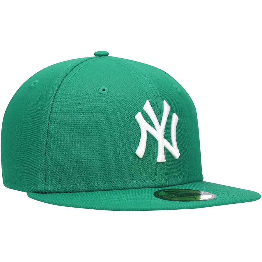 New Era New York Yankees Kelly Green Logo White 59FIFTY Fitted Hat