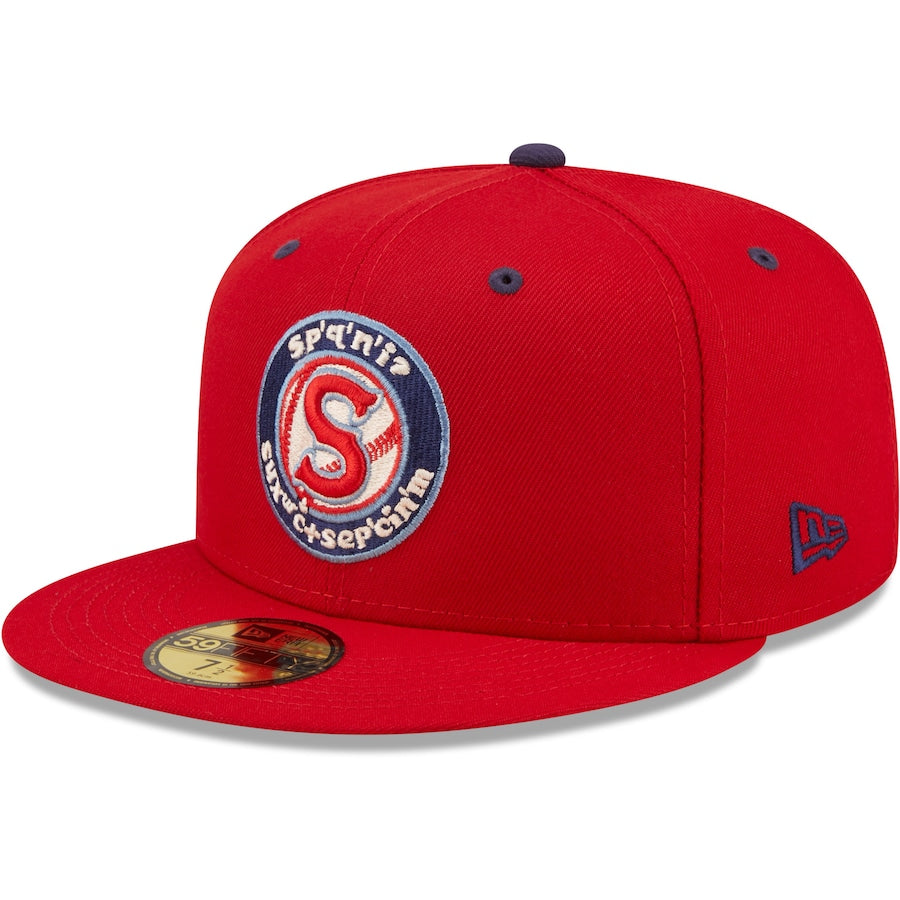 New Era Spokane Indians Red Authentic Collection 59FIFTY Fitted Hat