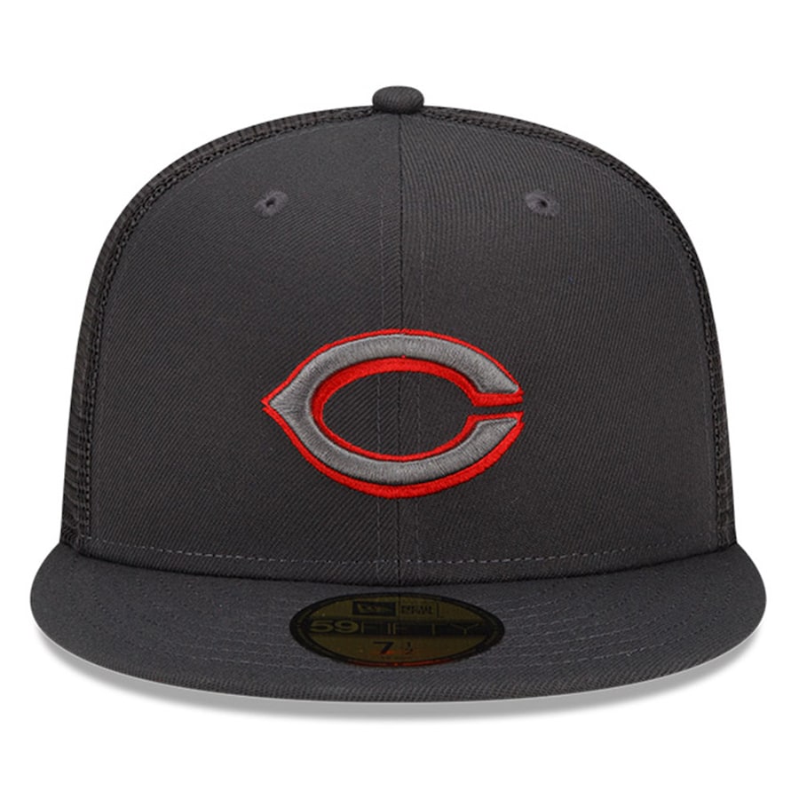 New Era Cincinnati Reds Graphite 2022 Batting Practice 59FIFTY Fitted Hat