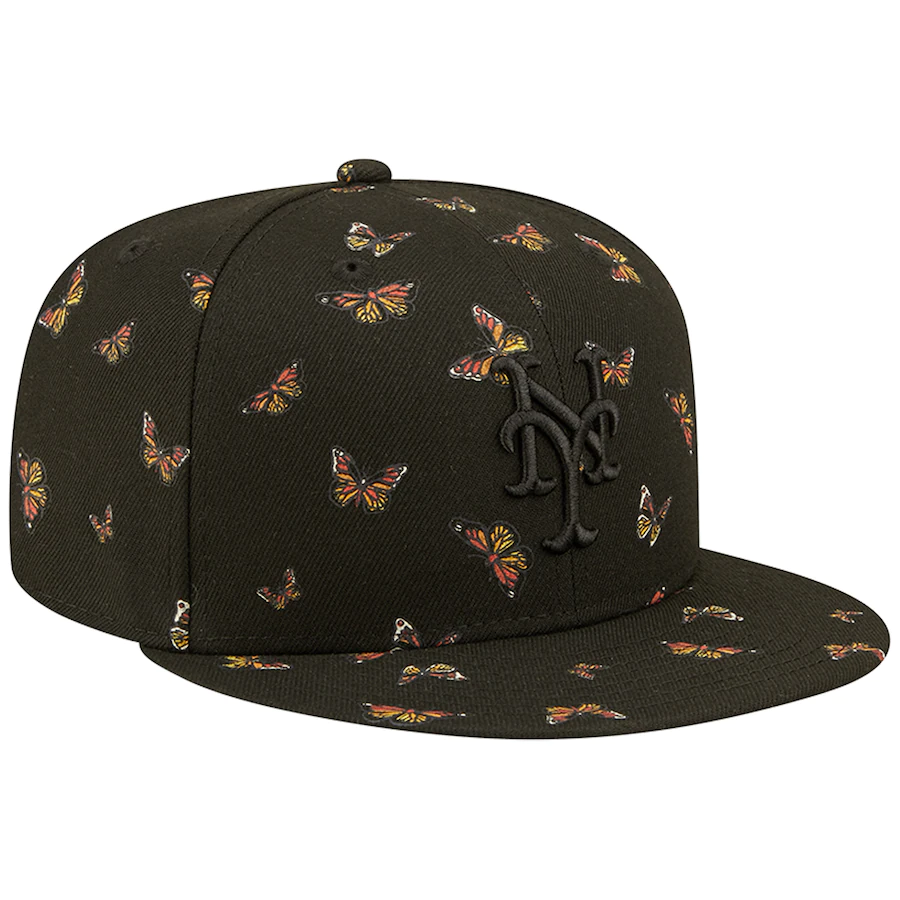 New Era New York Mets Black Flutter 59FIFTY Fitted Hat