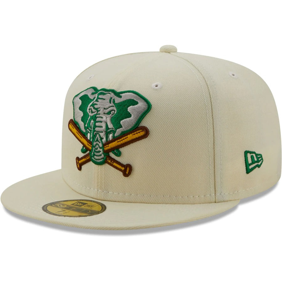 New Era Oakland Athletics Cream 40th Anniversary Chrome Alternate Undervisor 59FIFTY Fitted Hat