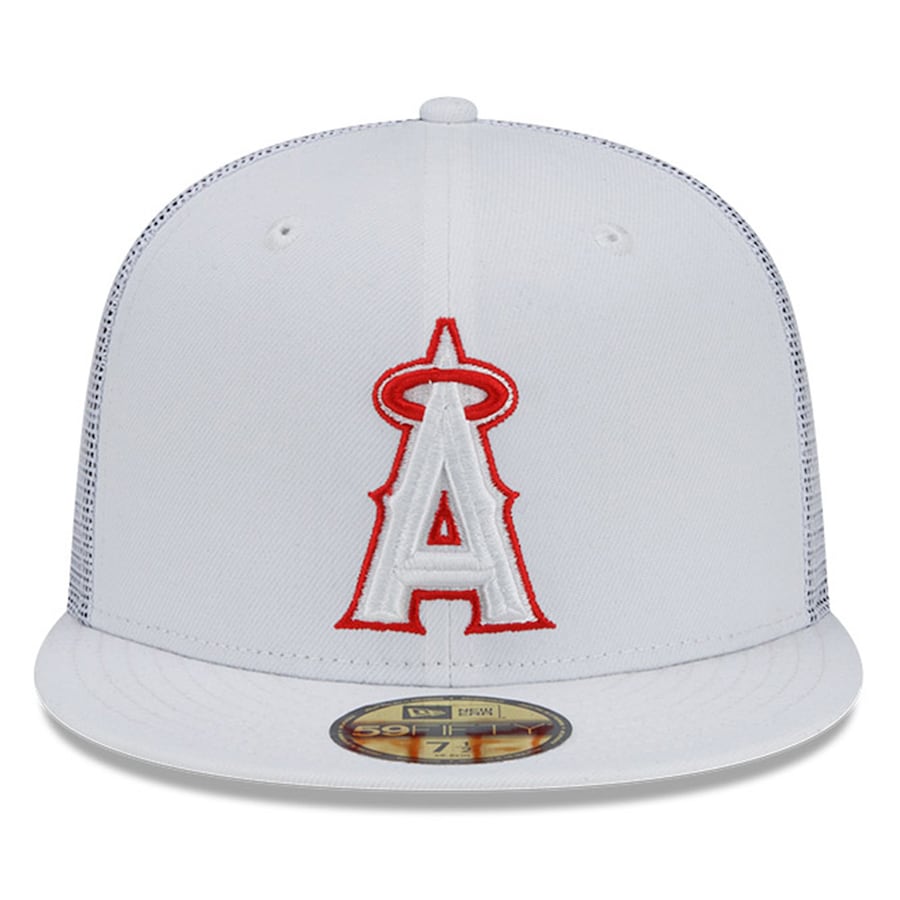 New Era Los Angeles Angels White 2022 Batting Practice 59FIFTY Fitted Hat