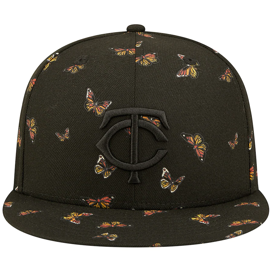 New Era Minnesota Twins Black Flutter 59FIFTY Fitted Hat