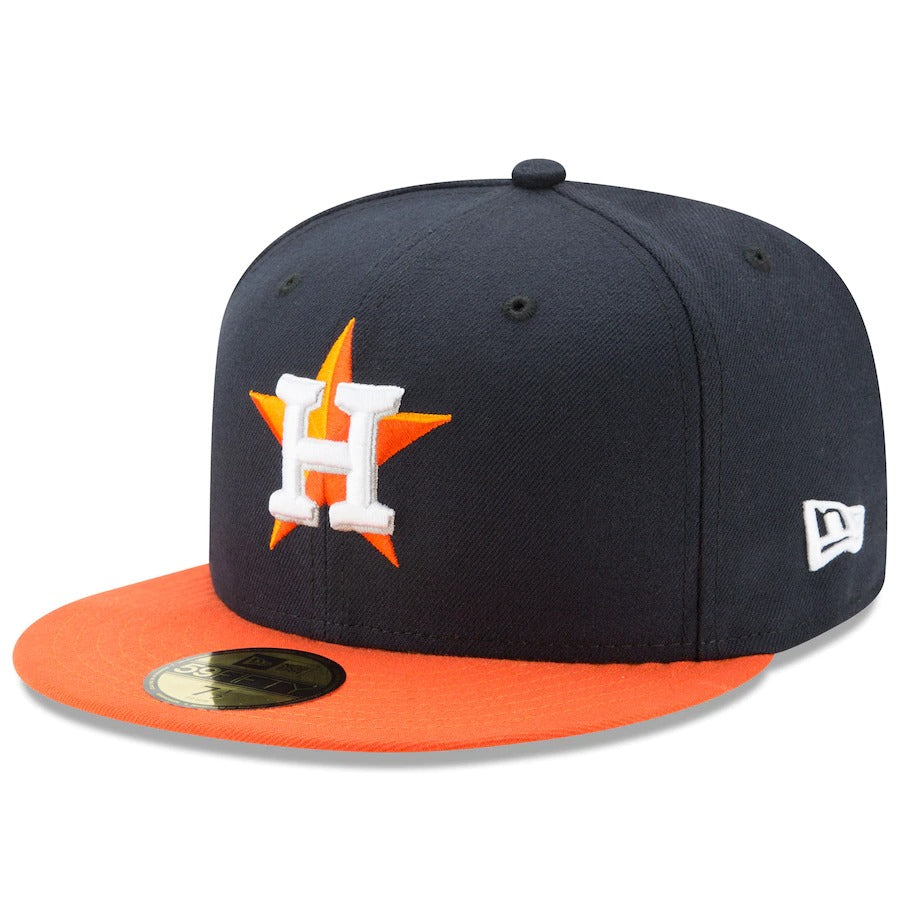 New Era Houston Astros Navy/Orange Road 60th Anniversary Authentic Collection On-Field 59FIFTY Fitted Hat