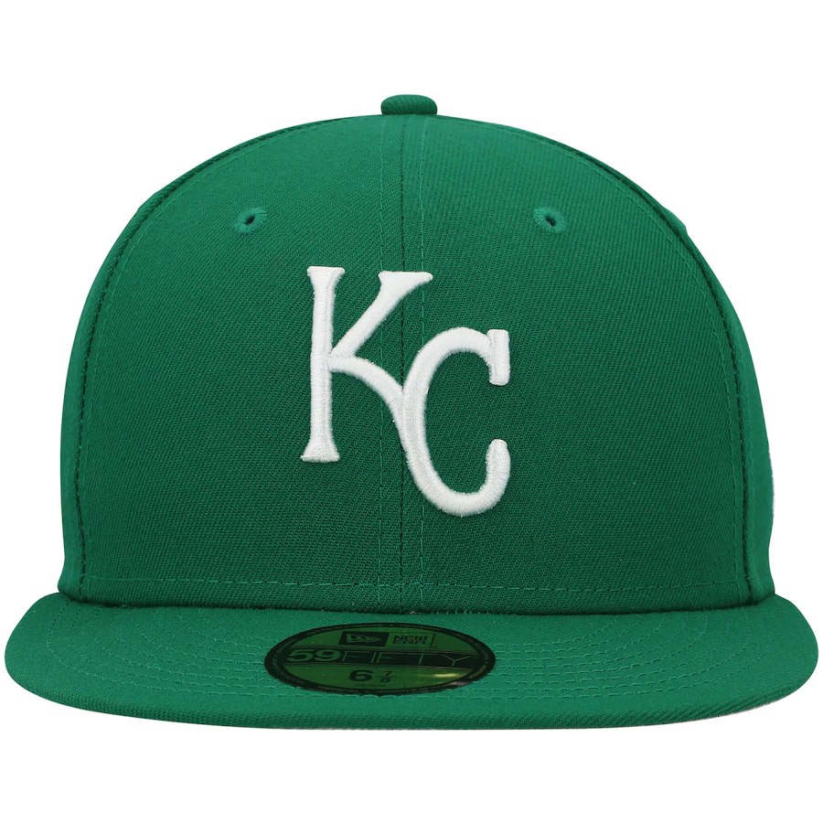 New Era Kansas City Royals Kelly Green Logo White 59FIFTY Fitted Hat