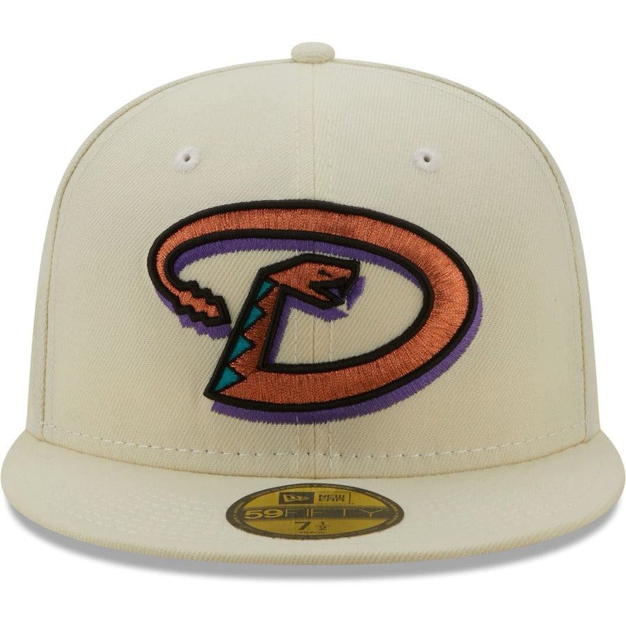 New Era Arizona Diamondbacks Cream 2001 World Series Chrome Alternate Undervisor 59FIFTY Fitted Hat