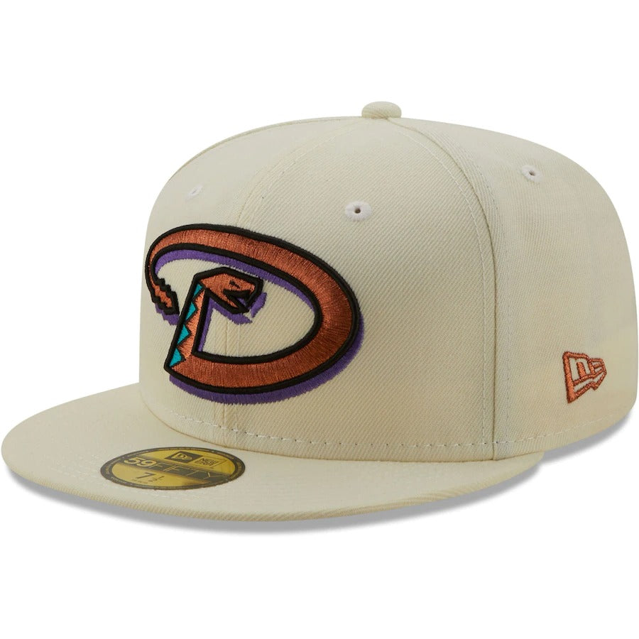 New Era Arizona Diamondbacks Cream 2001 World Series Chrome Alternate Undervisor 59FIFTY Fitted Hat