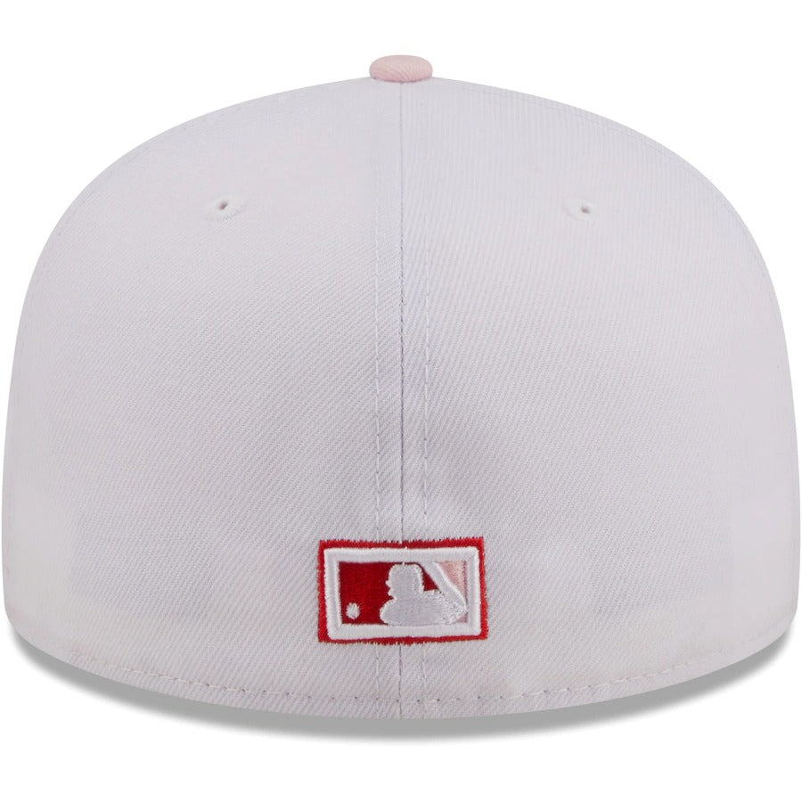 New Era Houston Colt .45's White/Pink Scarlet Undervisor 59FIFTY Fitted Hat