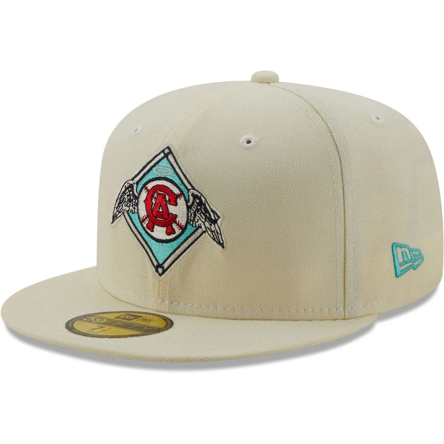 New Era California Angels Cream 1989 All-Star Game Chrome Alternate Undervisor 59FIFTY Fitted Hat