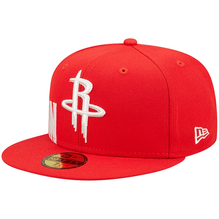 New Era Houston Rockets Red Side Split 59FIFTY Fitted Hat