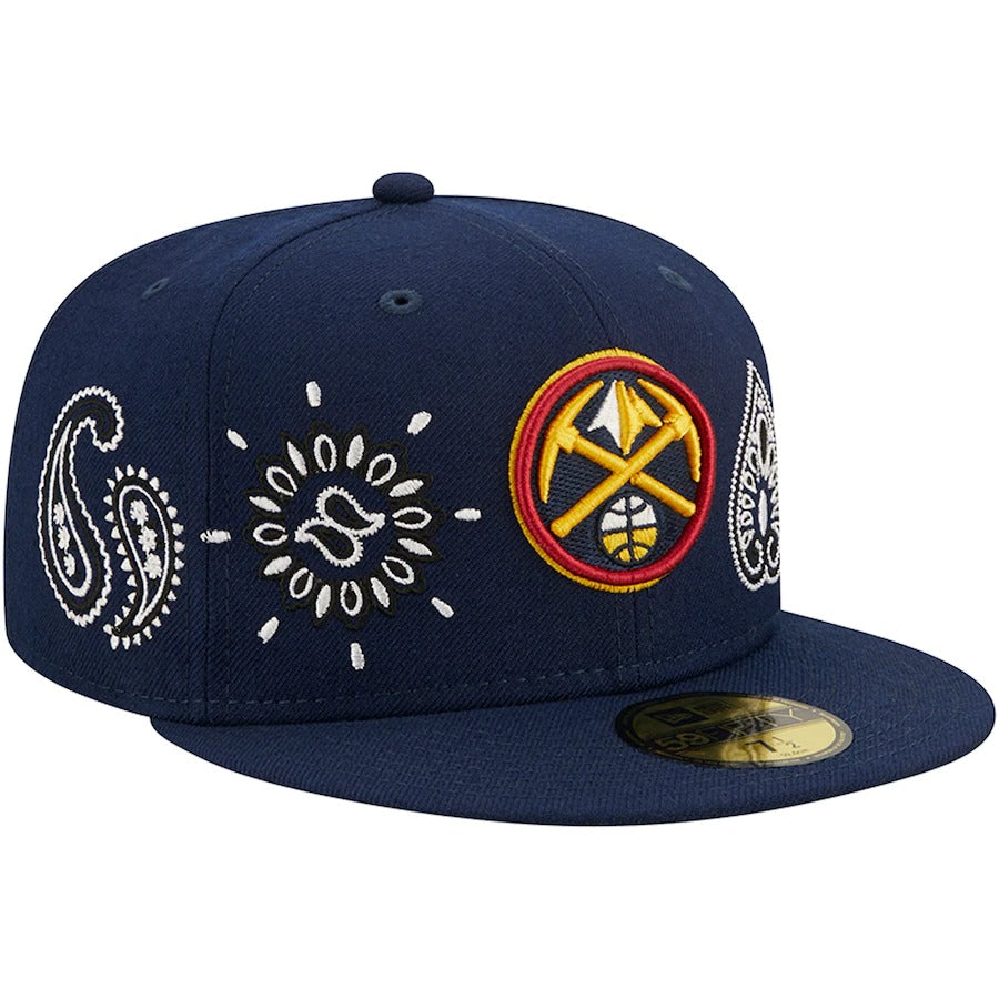 New Era Denver Nuggets Navy Paisley 59FIFTY Fitted Hat