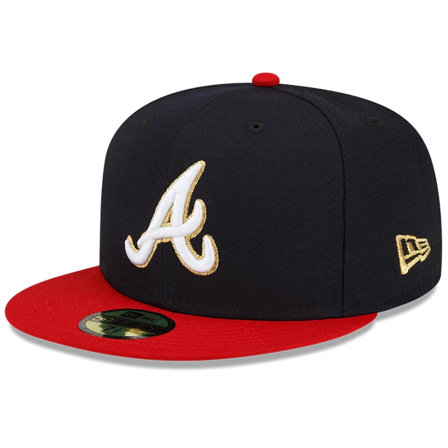 New Era Atlanta Braves Navy 2022 Gold Program 59FIFTY Fitted Hat