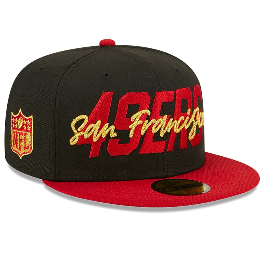 New Era San Francisco 49ers  Black/Scarlet 2022 NFL Draft On Stage 59FIFTY Fitted Hat