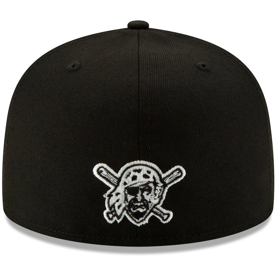 New Era Black Pittsburgh Pirates Monochrome Logo Elements 59FIFTY Fitted Hat