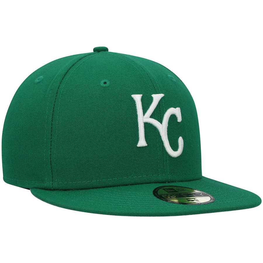 New Era Kansas City Royals Kelly Green Logo White 59FIFTY Fitted Hat