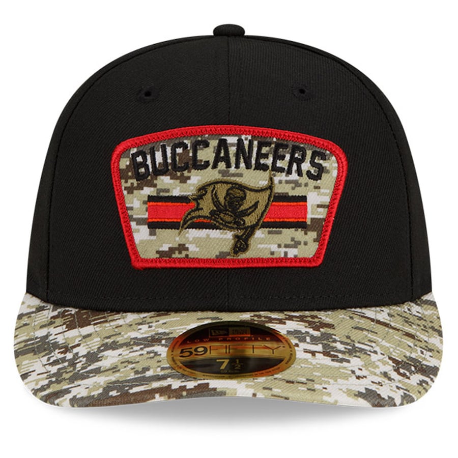 New Era Black/Camo Tampa Bay Buccaneers 2021 Salute To Service Low Profile 59FIFTY Fitted Hat