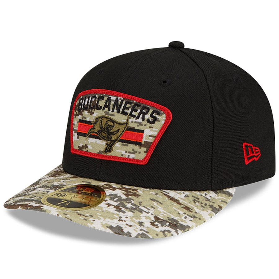 New Era Black/Camo Tampa Bay Buccaneers 2021 Salute To Service Low Profile 59FIFTY Fitted Hat