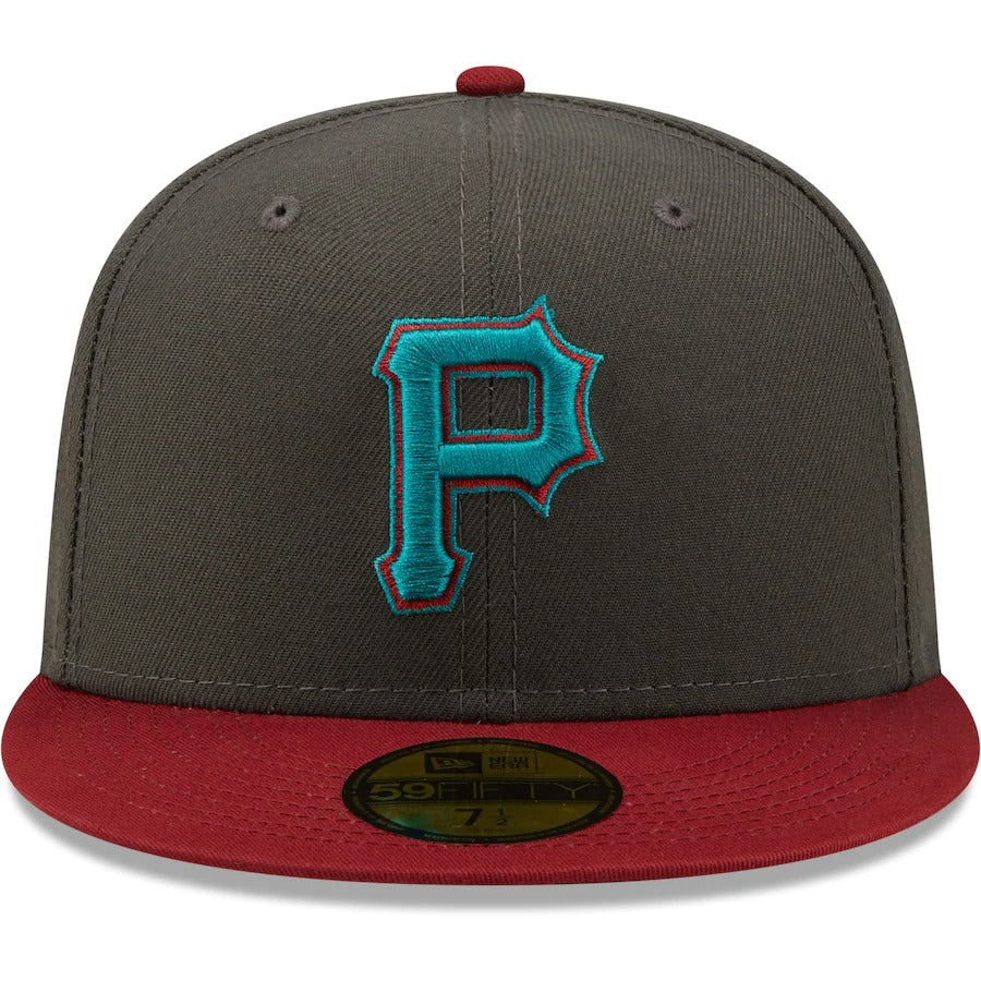 New Era Pittsburgh Pirates Graphite/Cardinal Roberto Clemente Bridge Titlewave 59FIFTY Fitted Hat