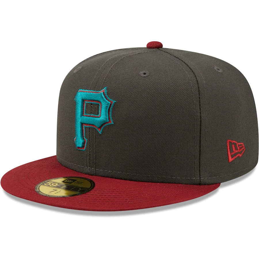 New Era Pittsburgh Pirates Graphite/Cardinal Roberto Clemente Bridge Titlewave 59FIFTY Fitted Hat