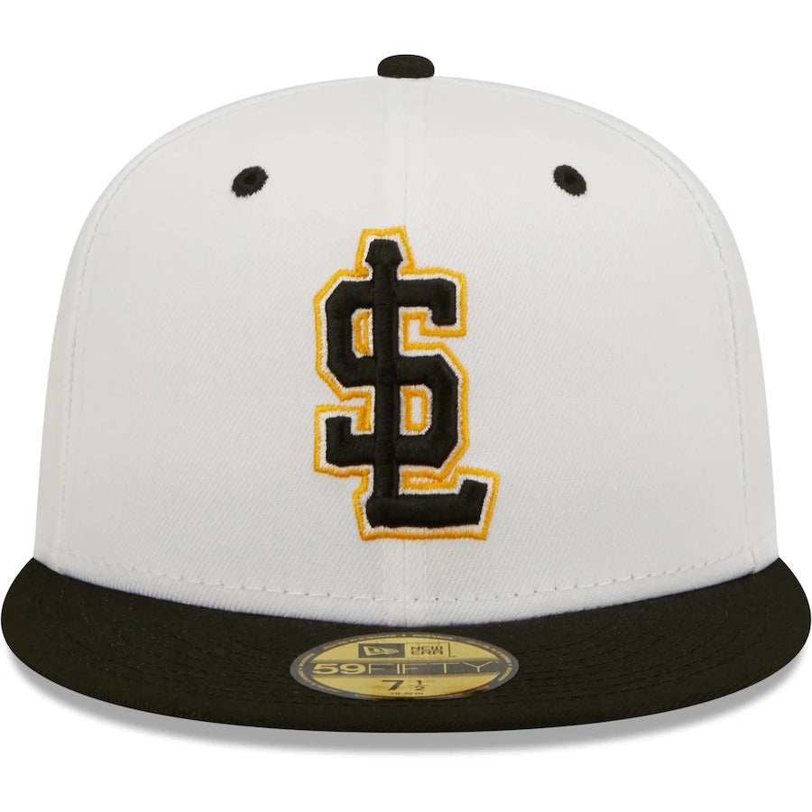 New Era Salt Lake Bees White Alternate Logo Authentic Collection 59FIFTY Fitted Hat