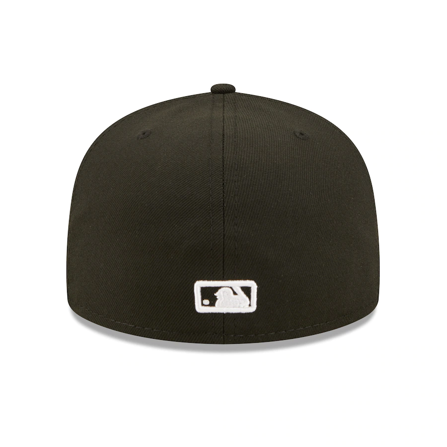 New Era Los Angeles Angels Black Team Logo 59FIFTY Fitted Hat