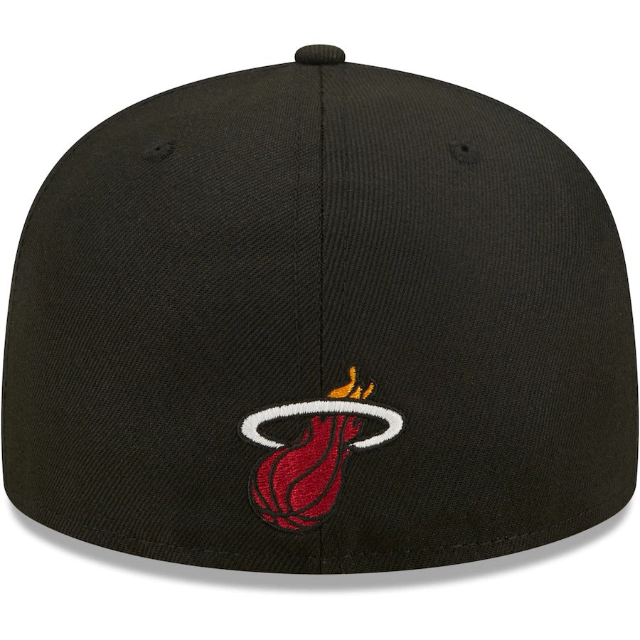 New Era Miami Heat Black Splatter 59FIFTY Fitted Hat