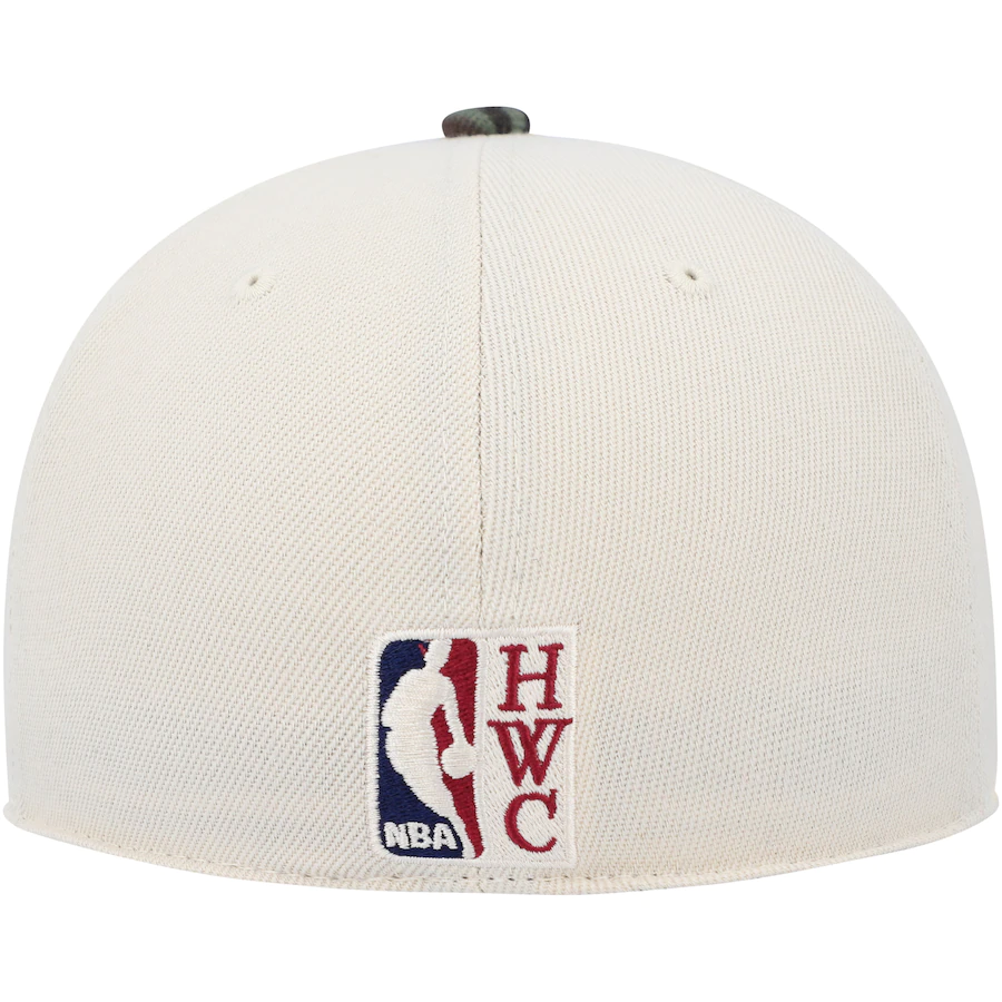 Mitchell & Ness Philadelphia 76ers Cream/Camo Hardwood Classics 1976 NBA All-Star Game Off White Camo Fitted Hat