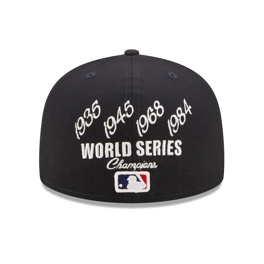 New Era Detroit Tigers Navy 4x World Series Champions Crown 59FIFTY Fitted Hat