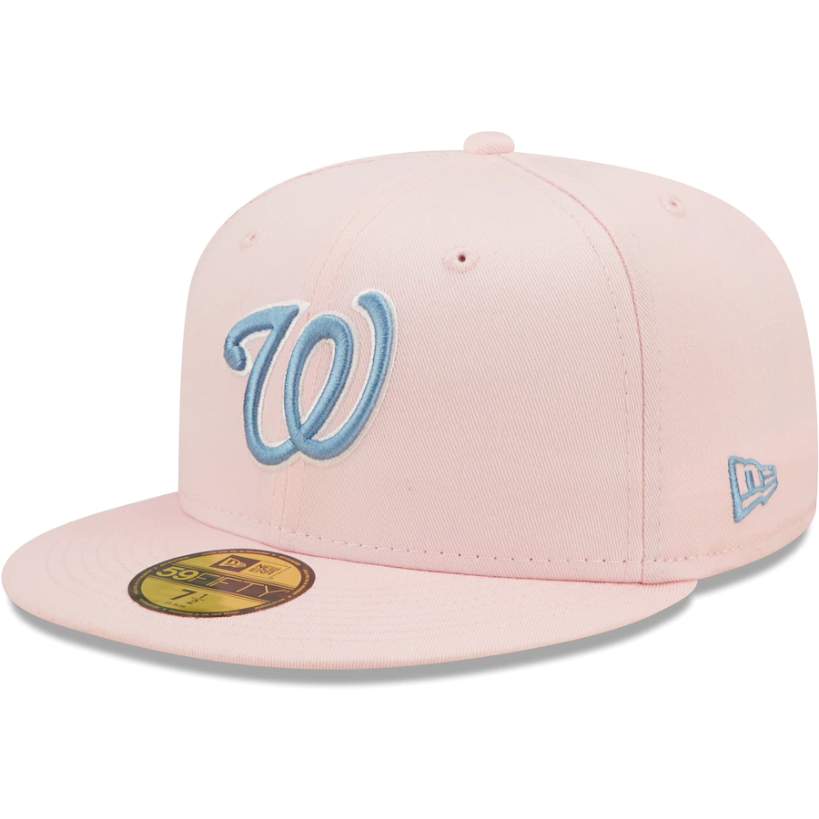 New Era Washington Nationals Pink/Sky Blue 10th Anniversary Undervisor 59FIFTY Fitted Hat