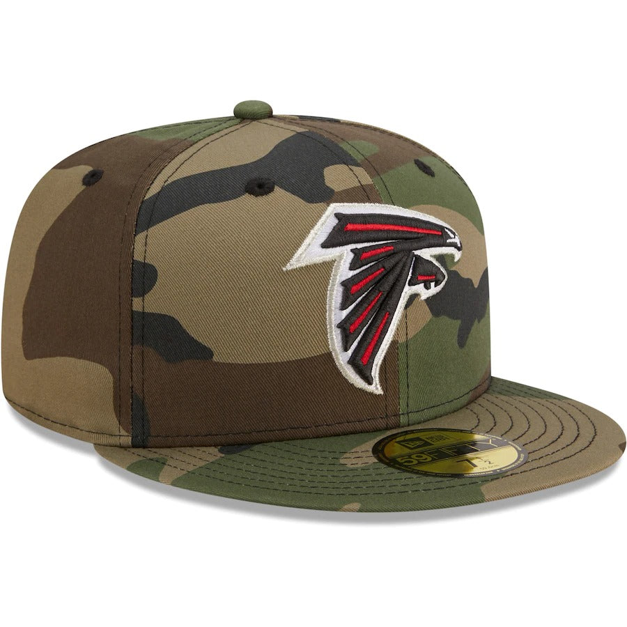 New Era Atlanta Falcons Camo Woodland 59FIFTY Fitted Hat