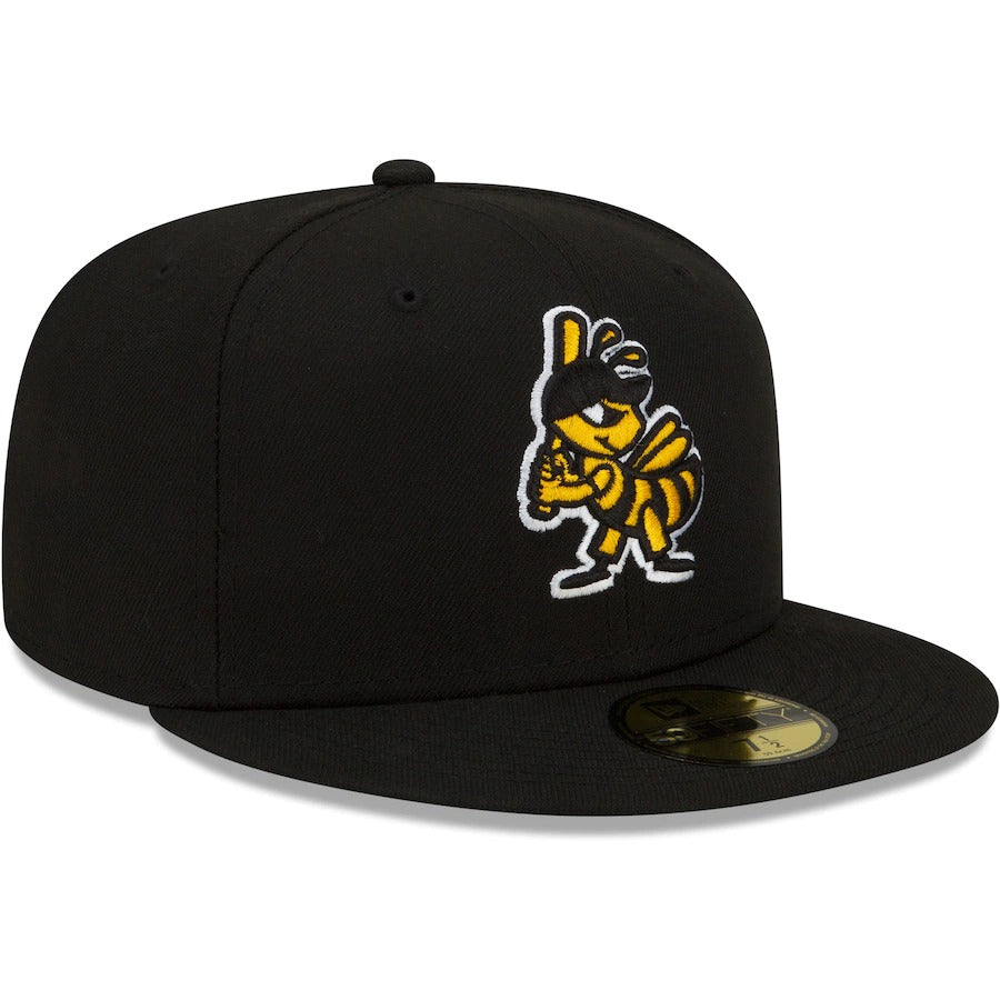 New Era Salt Lake Bees Black Authentic Collection 59FIFTY Fitted Hat