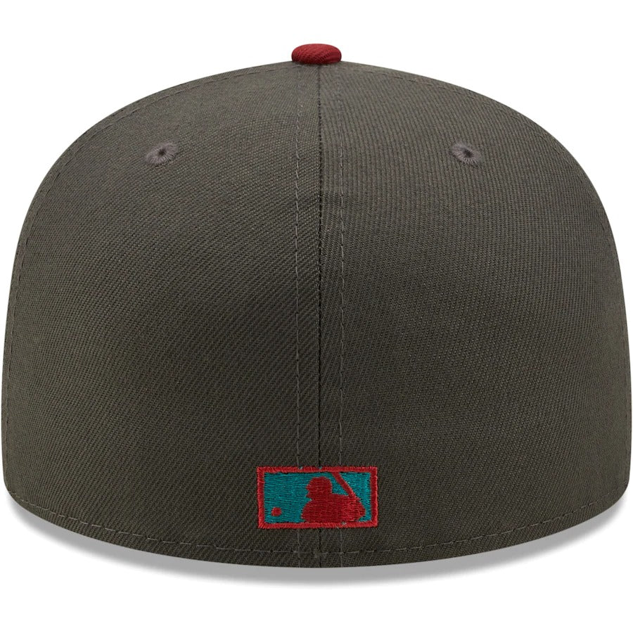 New Era Chicago Cubs Graphite/Cardinal Cooperstown Collection 1962 MLB All-Star Game Titlewave 59FIFTY Fitted Hat