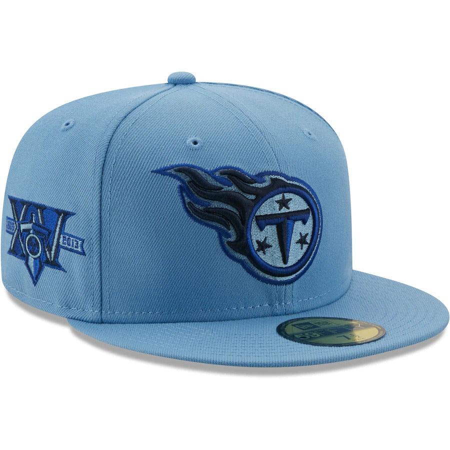 New Era Light Blue Tennessee Titans 15 Years The Pastels 59FIFTY Fitted Hat