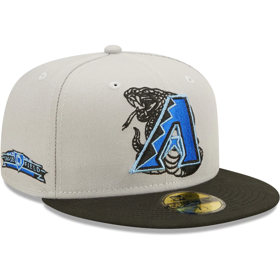 New Era Arizona Diamondbacks Chase Field Gray/Black Blue Undervisor 2022 59FIFTY Fitted Hat