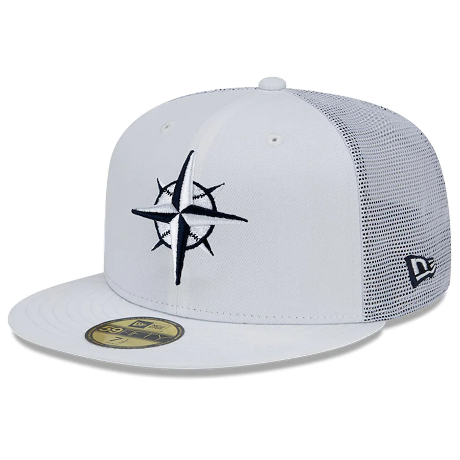 New Era Seattle Mariners White 2022 Batting Practice 59FIFTY Fitted Hat