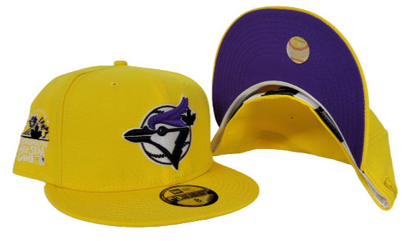 New Era Yellow Toronto Blue Jays Purple Bottom 1991 All Star Game 59FIFTY Fitted Hat