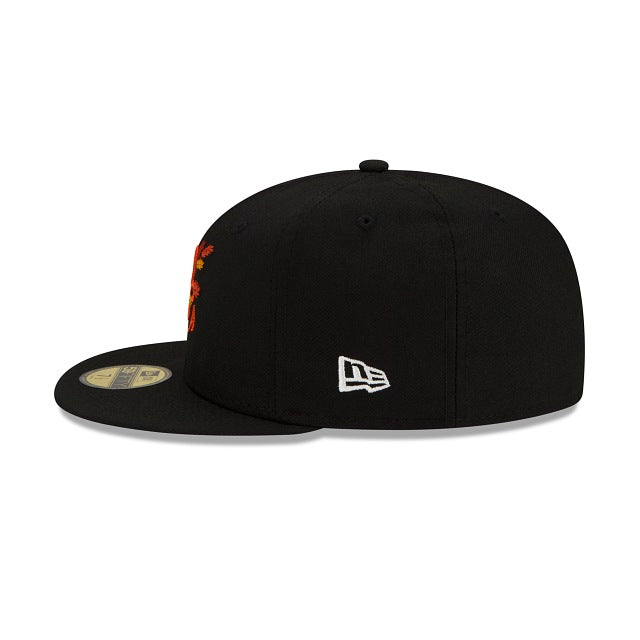 New Era Baltimore Orioles Leafy Front 59Fifty Fitted Hat