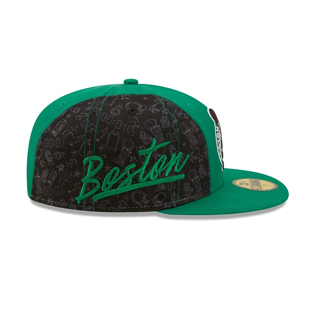 New Era Boston Celtics Side City Doodle 2022 59fifty Fitted Hat