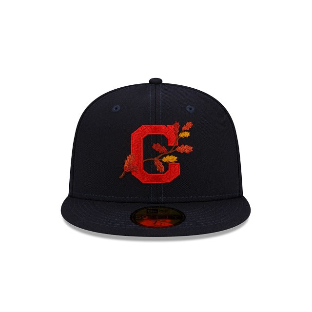 New Era Cleveland Indians Leafy Front 59Fifty Fitted Hat