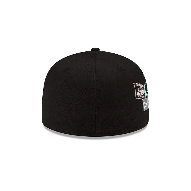 New Era Floral Stamp Black 59FIFTY Fitted Hat