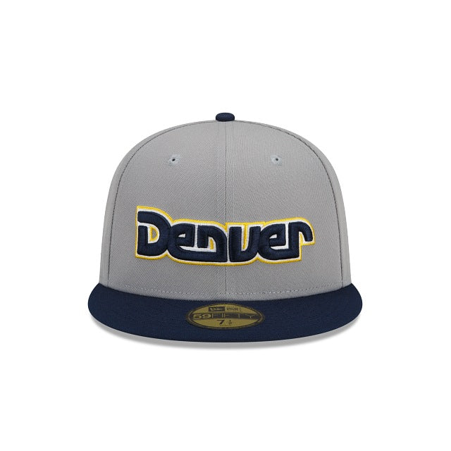 New Era Denver Nuggets City Edition Gray 2022 59FIFTY Fitted Hat