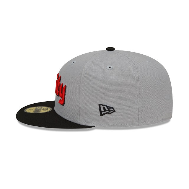 New Era Portland Trail Blazers City Edition Gray 2022 59FIFTY Fitted Hat