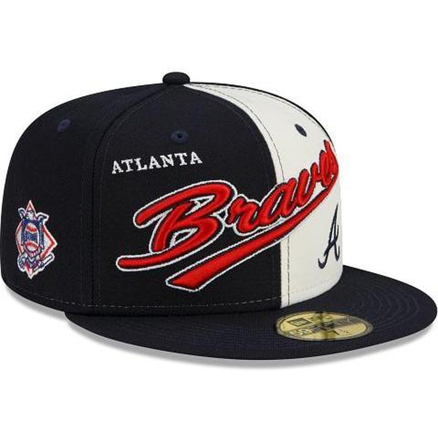 New Era Atlanta Braves Black and White Fashion 59FIFTY Cap - Macy's