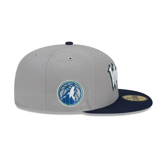 New Era Minnesota Timberwolves City Edition Gray 2022 59FIFTY Fitted Hat