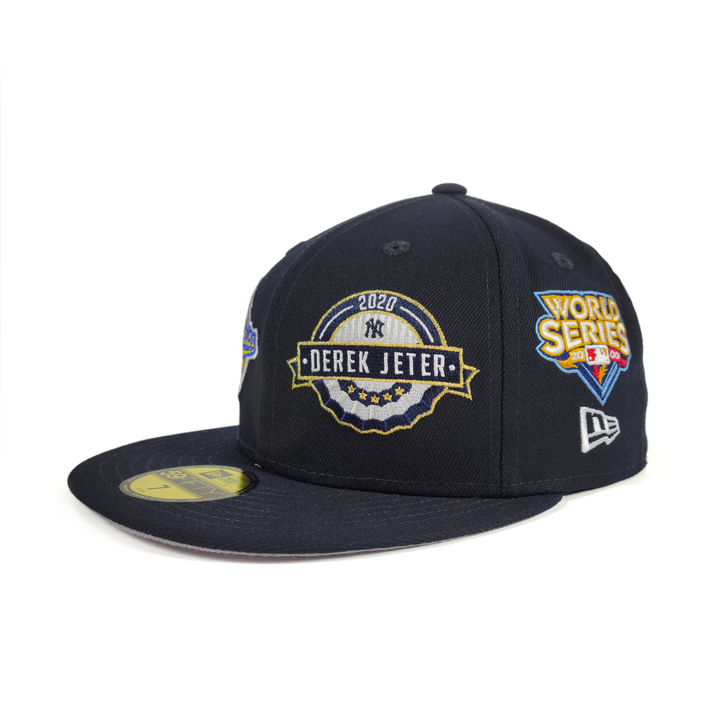New Era New York Yankee Derek Jeter Multi World Series Patch 59FIFTY Fitted Hat